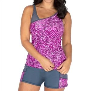Free country 2 piece tankini set new pink